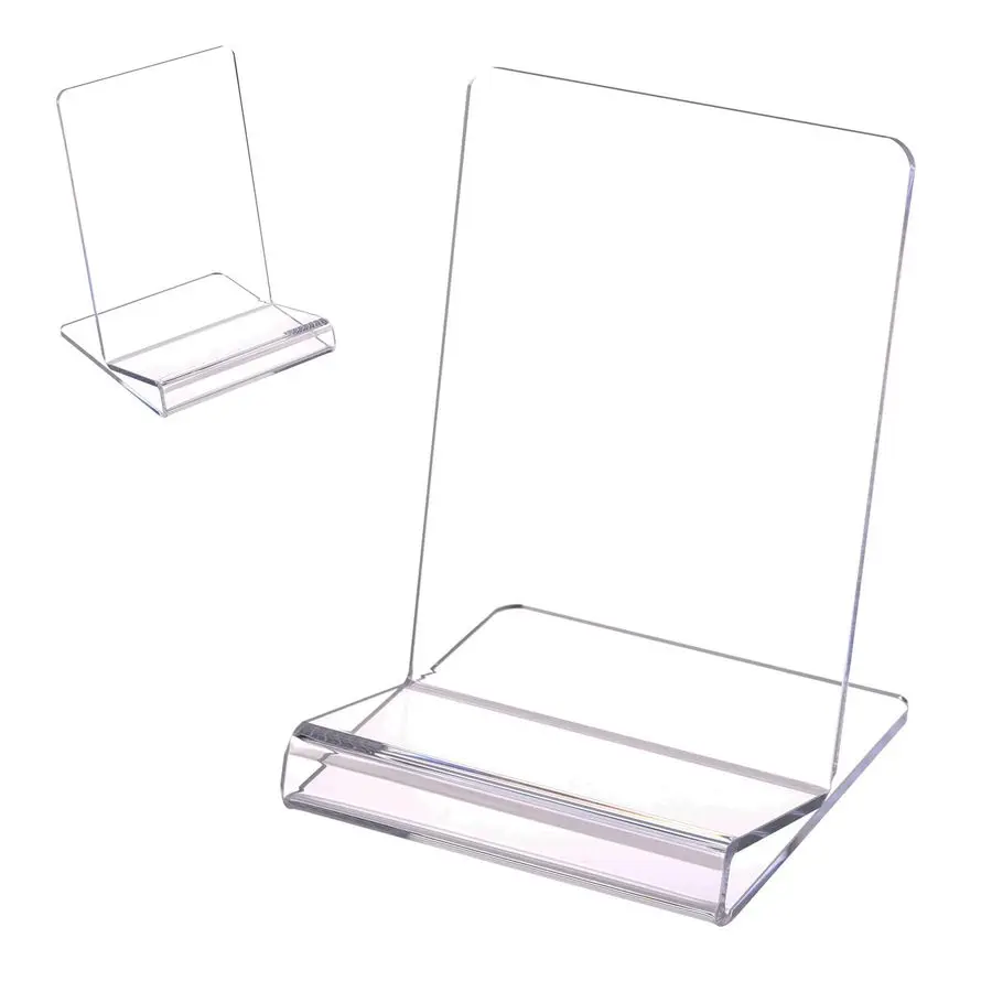 

Acrylic Display Easel with 2.7Ledge,2PC Clear Book Display Easel HolderDisplay Stand for New Book Releases , Book Stand for Disp