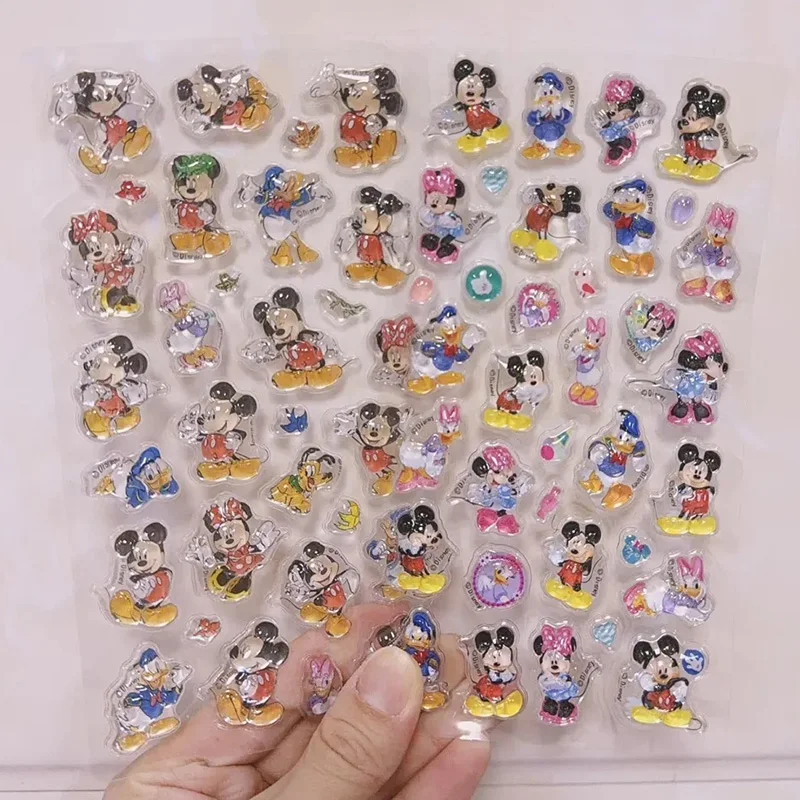 

Объемные 3D-наклейки Disney с Микки Маусом и Минни Маус, кристальные стикеры для девочек, ручная работа, для чемоданов, чехлов для телефонов, игрушки для студентов, подарки