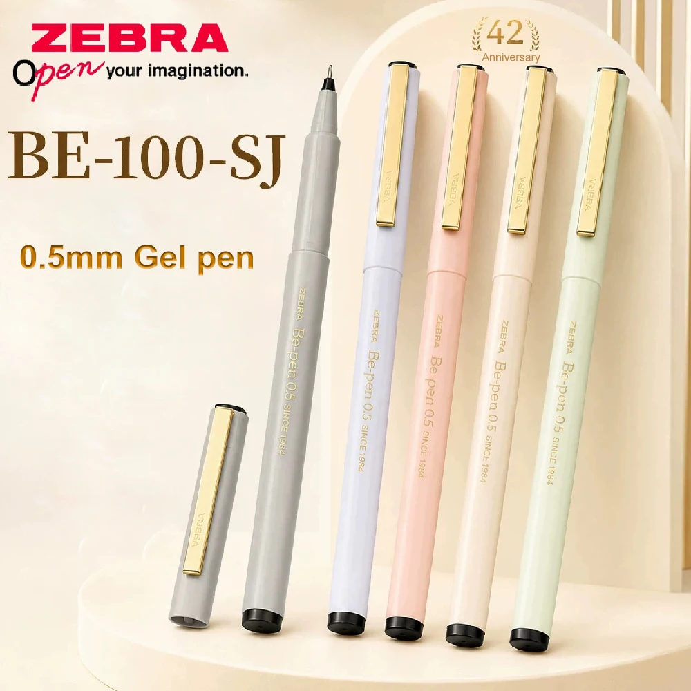 5pcs Japan ZEBRA Gel Pens BE-100 Limited 0.5mm Black Ink Smooth Writing Business Office Student Signature Stationery