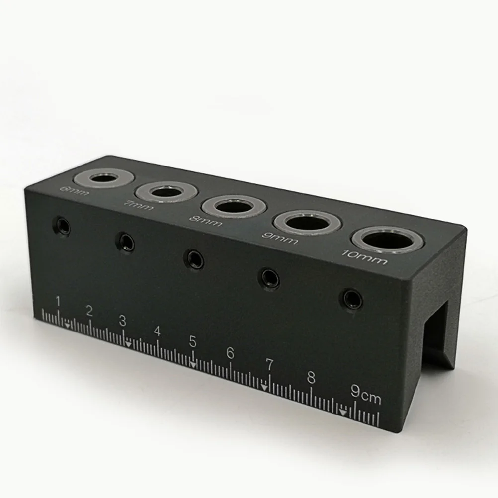 

Professional Drill Guide Hole Puncher for Woodworking Precise Positioning Lightweight Metal Design Drilling Fixture Centerlines