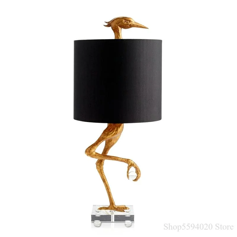 Creative Design Ostrich Shape Table Lamp American and Western Living Room Bedroom Desk lamp Modern Art Home Deco Light Luminaire