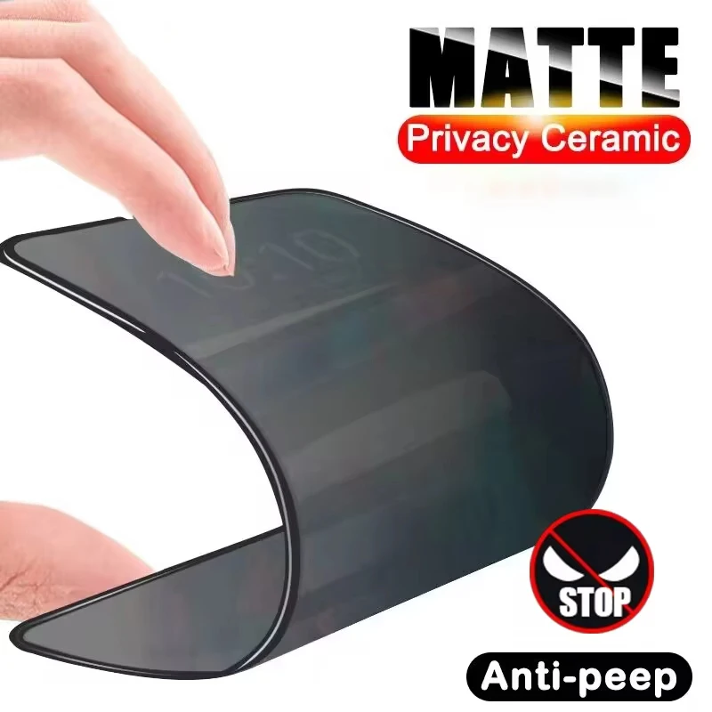 1PC Matte Ceramic Privacy Screen Protectors For iPhone 15 14 13 12 11 16 17 ProMax  X XS XsMax XR