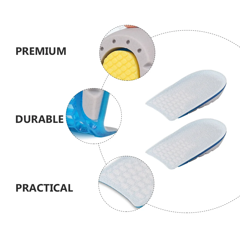 1 paio di solette per aumento di altezza sottopiede invisibile per mezza scarpa comode antiurto traspiranti durevoli solette per sollevamento scarpe pressione del piede
