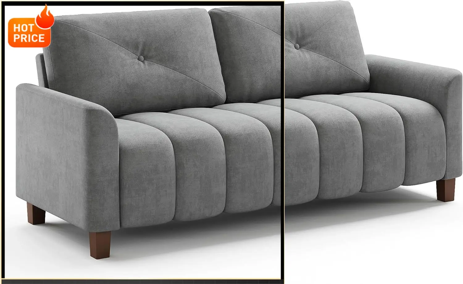 

Бестселлер: Диван-софа Loveseat 79 дюймов, 3-местный, современный диван-облако с глубоким сиденьем 23 дюйма, подлокотниками, поддержкой спины, простая сборка