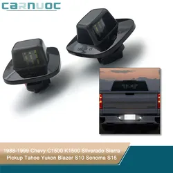 2Pcs/set LED For 1988-1999 Chevy C1500 K1500 Silverado Sierra Pickup Tahoe Yukon Blazer S10 Sonoma S15 License Plate Light Lamp