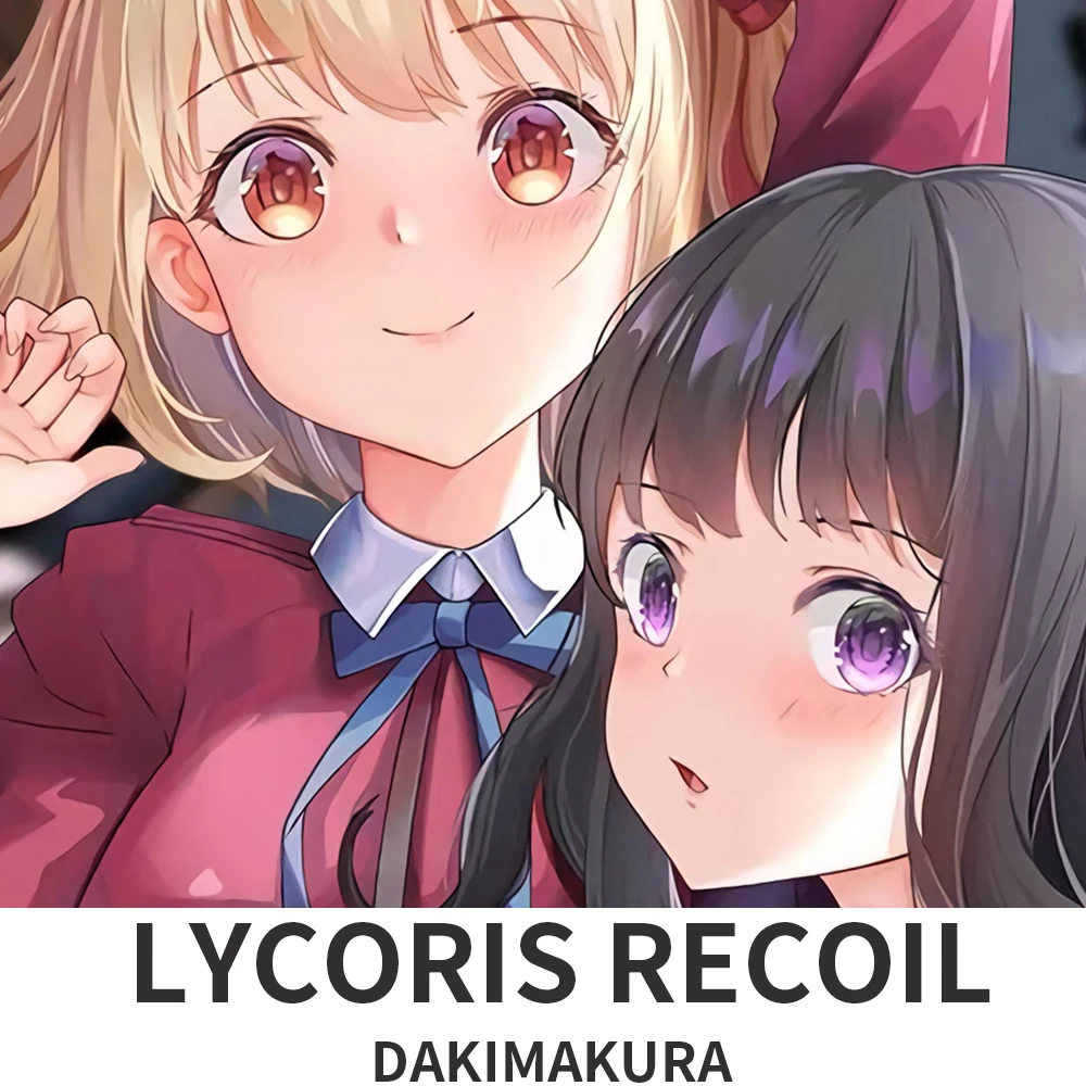 Dakimakura Lycoris Recoil Chisato Nishikigi Anime Style Pattern Pillow Cover Sofa Bed Cushion Case