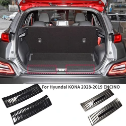 For Hyundai KONA 2028-2019 ENCINO Car Trim Rear Trunk Protection Door Sill Bumper Panel Cover Accessories