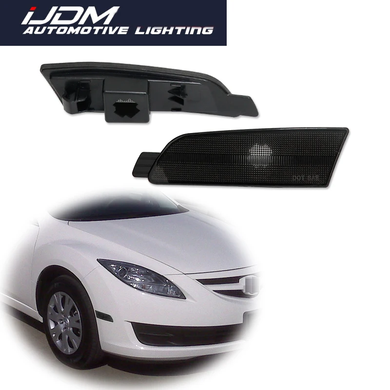

Для Mazda 6 2009 2010 2011 2012 2013 дымчатый объектив передний бампер боковой маркер для парковки светильник крышка комплект корпусов без лампы автомобильные аксессуары