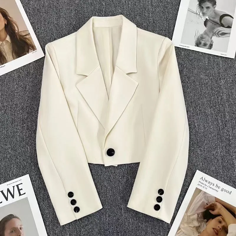 

Blazer Oversize Women Women'S Summer Suit Premium Three-Button Sunscreen Badge Western Fine Slash Snap-Button Drapey
