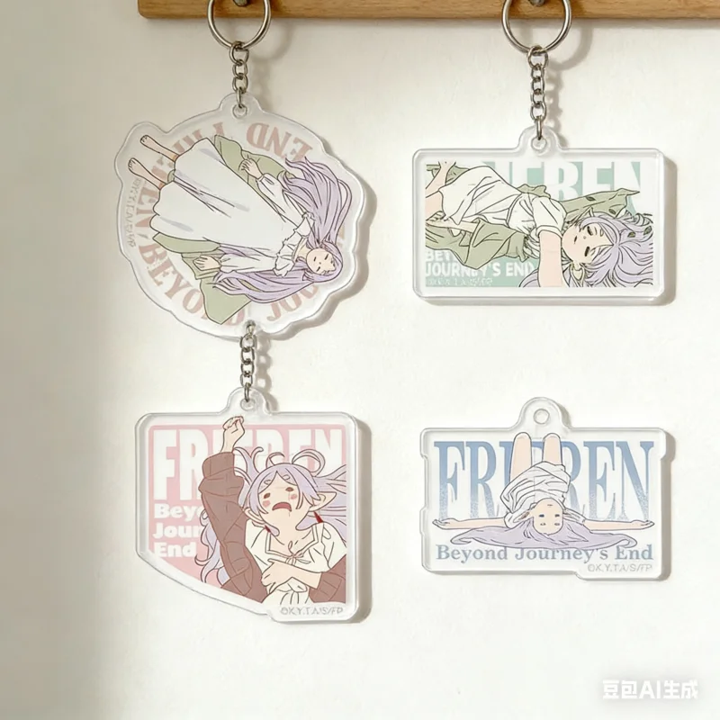Niedliche Manhwa Anime Frieren Beyond Journeys End Acryl-Schlüsselanhänger Anhänger für Accessoires Urlaubsgeschenke