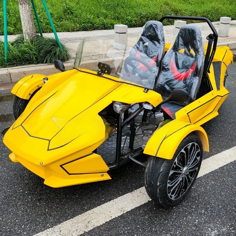 黄色の三輪全地形対応車、大人/子供用ビーチバギー