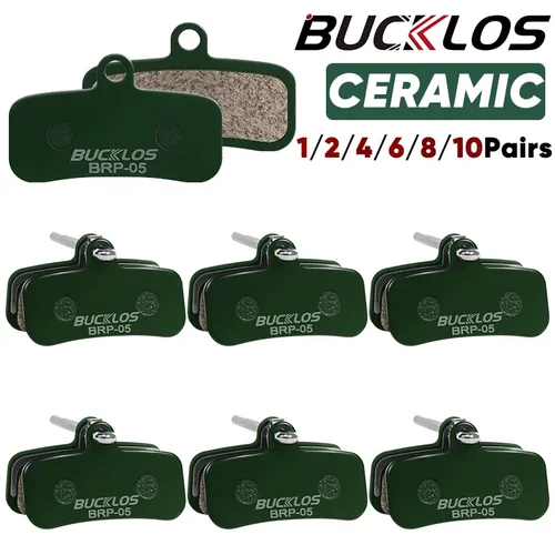 Pastillas de freno de disco hidráulicas de cerámica BUCKLOS para SHIMANO D02S N03A 1/2/4/6/8/10 pares de pastillas de freno de disco resistentes al desgaste