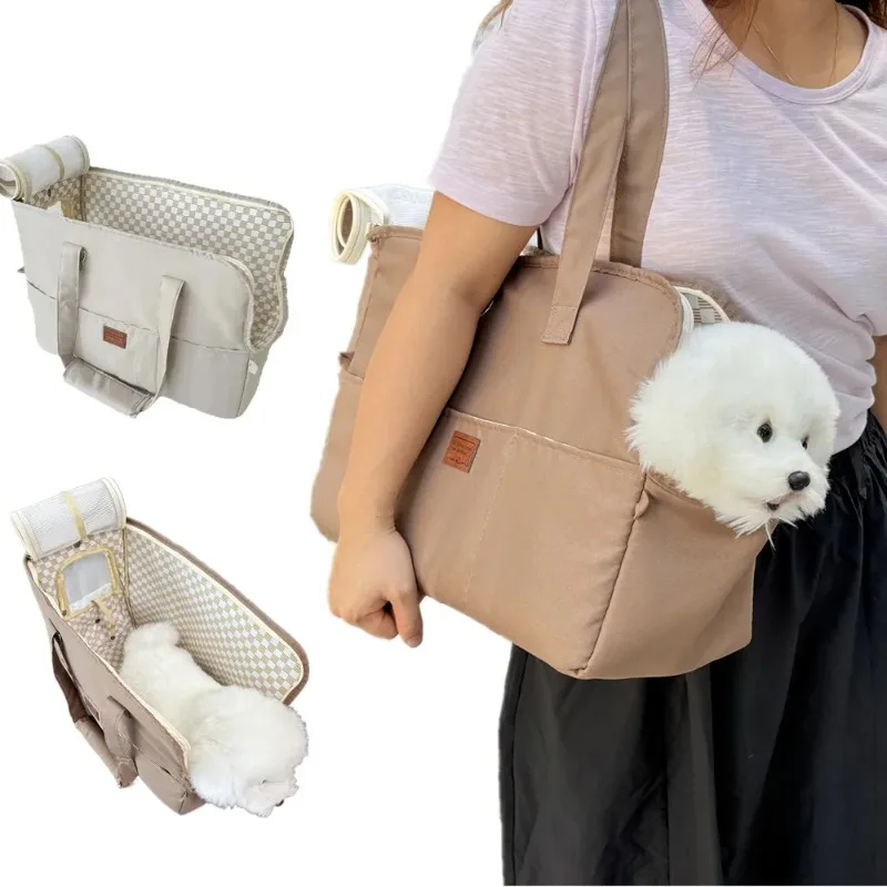 

Set 4pcs Pet Crossbody Shoulder Bag Breathable Portable Pet Messenger Bag Outdoor Travel Cat Puppy Sling Carrier Bag Hands-Free