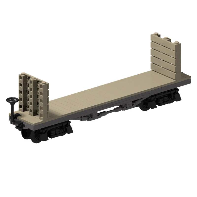 시티카 모델 MOC 빌딩 블록 좁은 궤간 벌크헤드 플랫카 모듈형 기술 어린이 휴일 선물 조립 장난감 세트