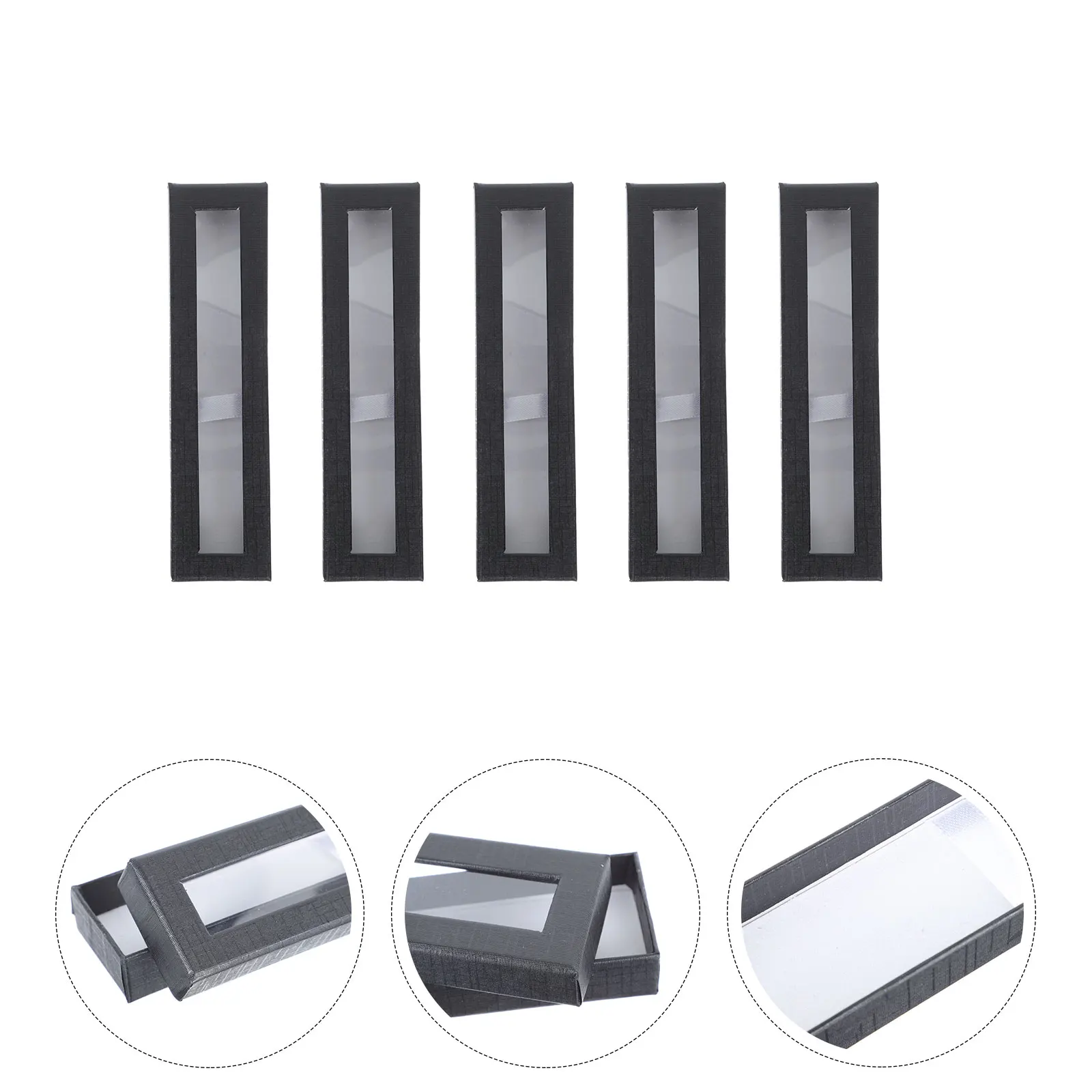 5pcs Pen Case Pencil Holder Simple Container Stylish Household Multifunctional Storage Box Practical Easy Access