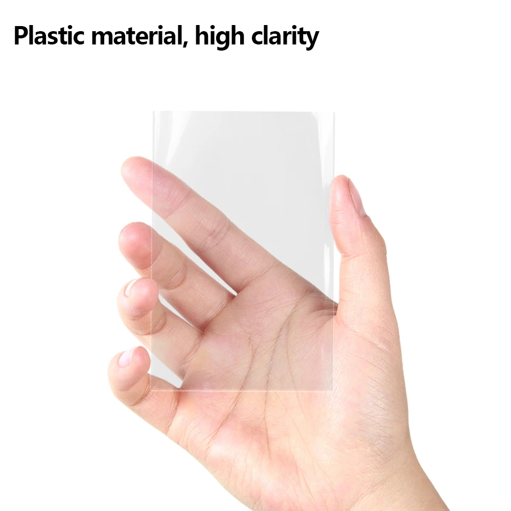 50pcs Korea Style Clear Acid-Free CPP Hard Photocard Holographic Protector Film Album for Photo Popcorn Card Collection