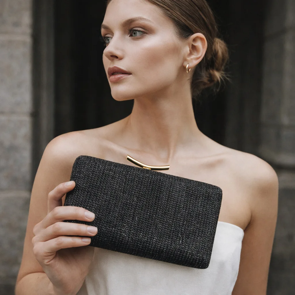 

Multicolor Woven Small Square Shoulder and Crossbody Handbag with Gilded Buckle for Women Fashionable for Dinner and Commuting