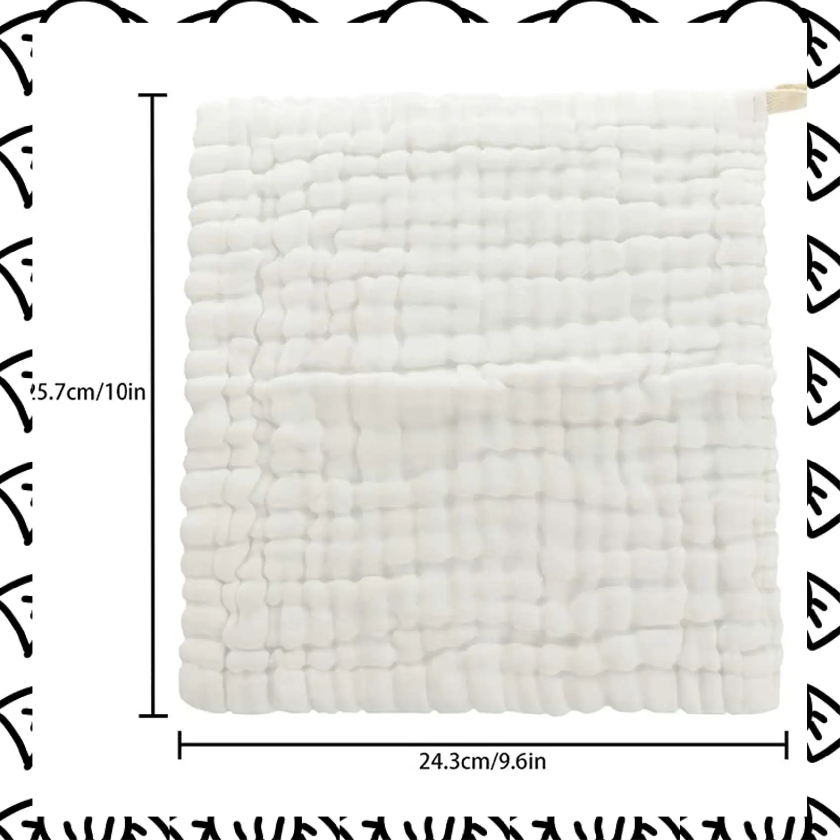 A71Z Baby Muslin Bath Towels, 20 Pack Of Reusable Soft Absorbent Cotton Baby Face Towel, For Baby's Delicate Skin White