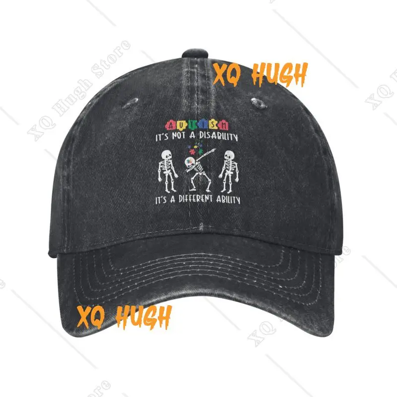 Custom Funny Black Autism Quotes Baseball Cap for Men Women Adjustable Unisex Cotton Dad Hat Sun Protection Snapback Hats