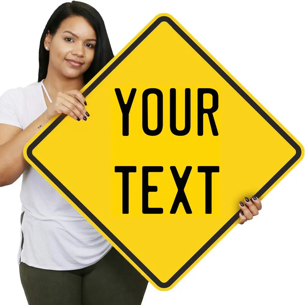 Custom Warning Signs, Personalized Text Crossing Plate Road Sign, Wall Art for Street Yard Home Decor 20x20cm/30x30cm - view 2