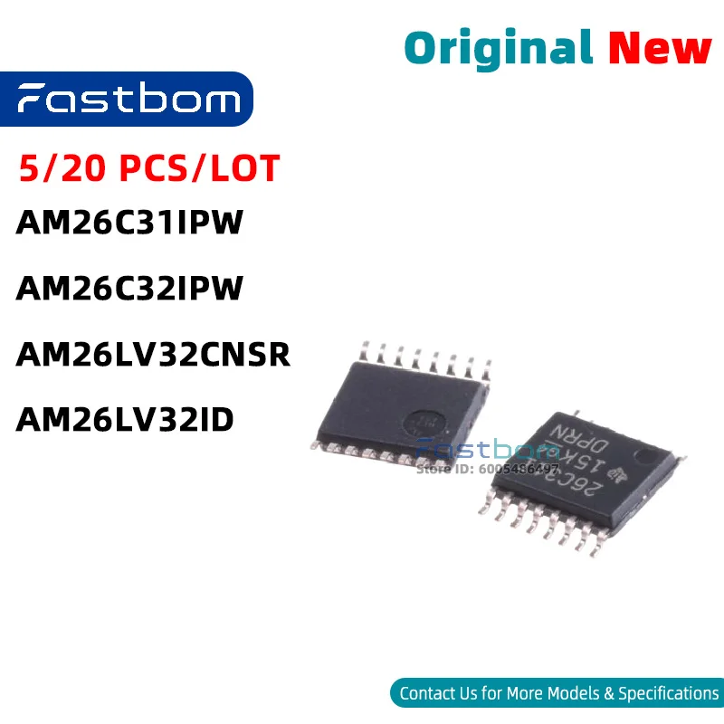 AM26C32IPW AM26C31IPW AM26LV32CNSR AM26LV32ID SOIC-16 Receiver RS-422 Driver New Original