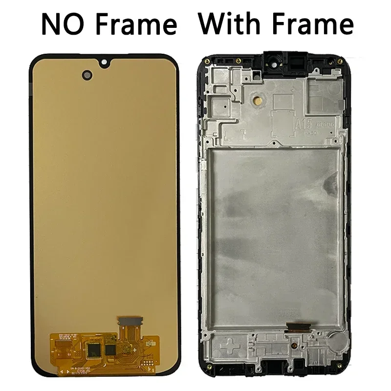 Super AMOLED A15 Display For Samsung A15 4G 5G A155F A156B LCD Display Touch Screen Digitizer Assembly With Frame