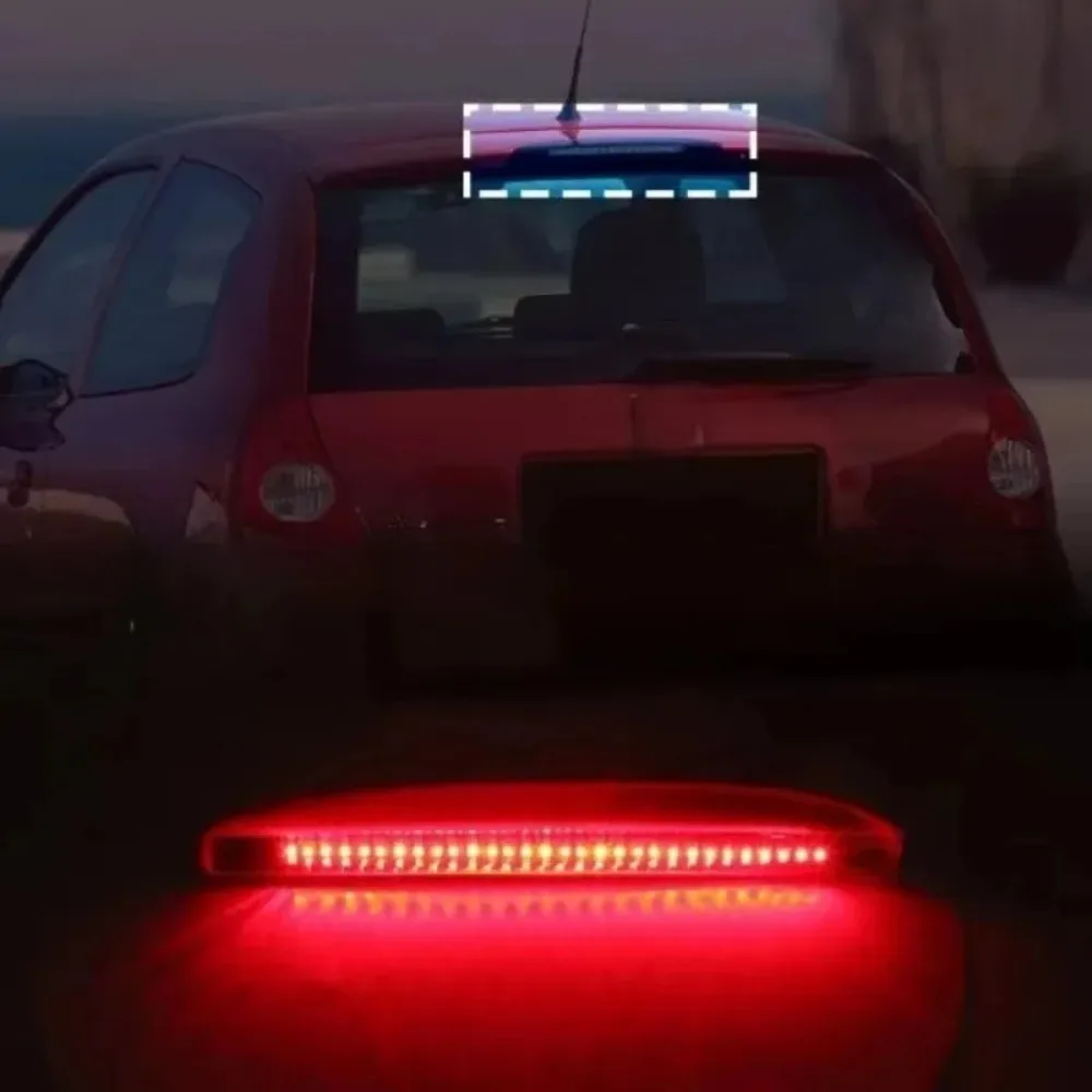 New for With Short Spoiler Rear Third LED High Level Brake Stop Light Red Lens  Renault Clio MK2 98-06 Campus 98-06 view 3
