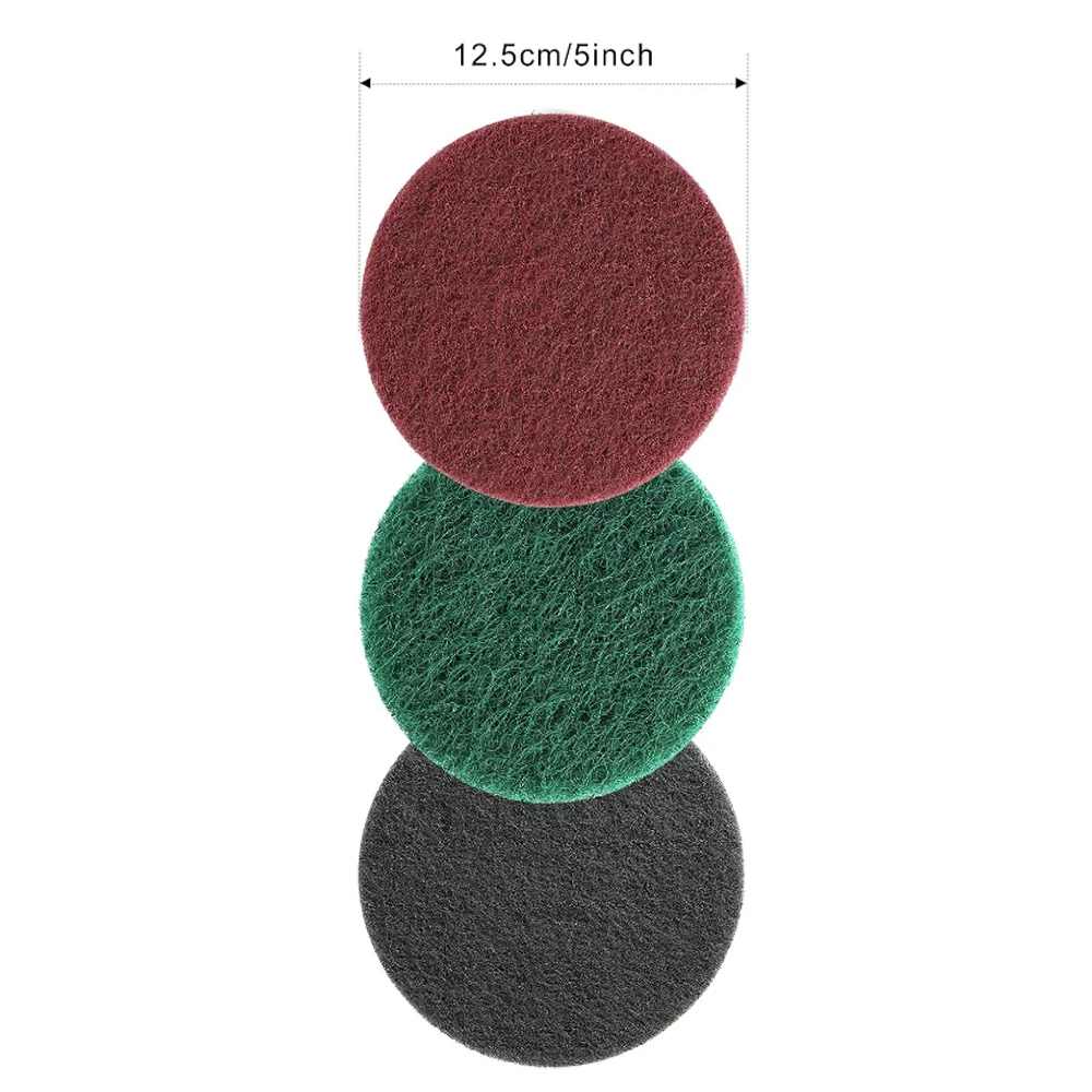 20Pcs 5 Inch Industrial Circular Scouring Pads Wear-Resistant & Durable for Cleaning and Grinding