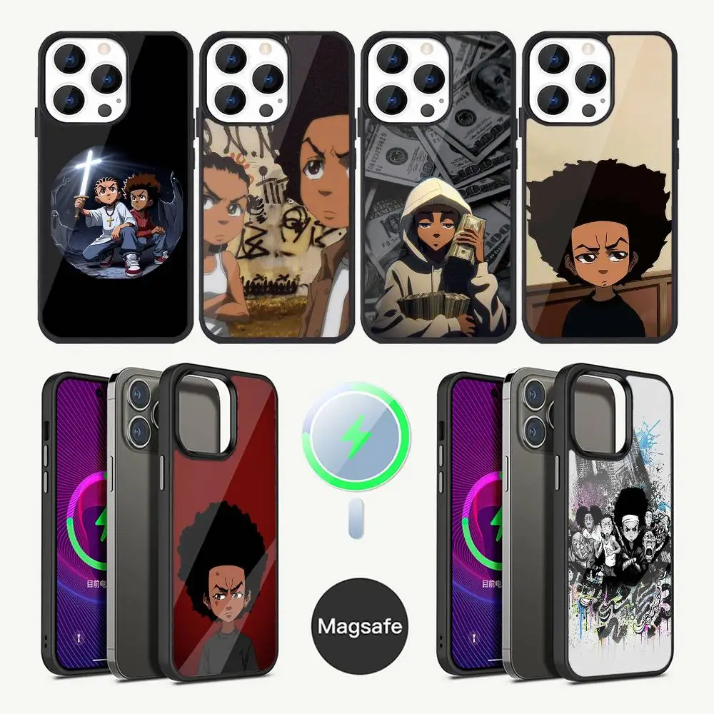 

Cartoon The B-Boondocks Phone Case For iPhone 17,16,15,14,13,12,11,Plus,Pro,Max Mini Magsafe Magnetic Wireless Charging