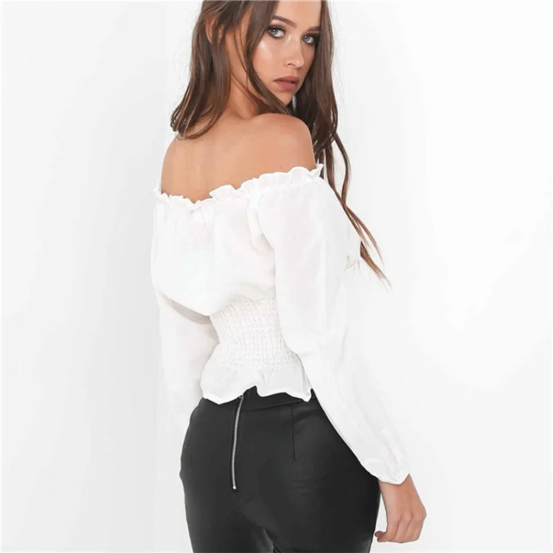 Women Summer Beach Off Shoulder Cover up Swimwear Fashion Ladies Long Sleeve Warp Swimsuit Bikini Bathing Suit Beachwear
