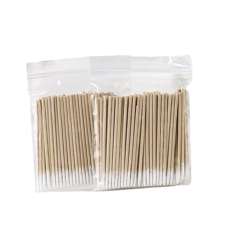100-500 szt. Patyczków do paznokci z drewna i bawełny, patyczki czyszczące, końcówki z drewna i bawełny, narzędzie do manicure, precyzyjny korektor, preparat do usuwania lakieru, narzędzie do zdobienia paznokci