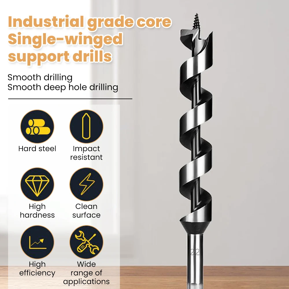 Hexagon Shank Drill Bit 6/8/10/12mm High Carbon Steel Spiral Drill Bit Composite Material Synthetic Drill Bit for Woodwork