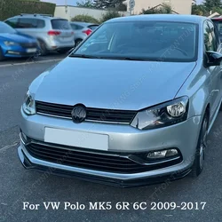 2 PCS Front Bumper Lip Diffuser For VW Polo MK5 6R 6C TDI TSI 2009-2017 Splitter Chin Retrofit Body Guard Kits Tuning Accessory