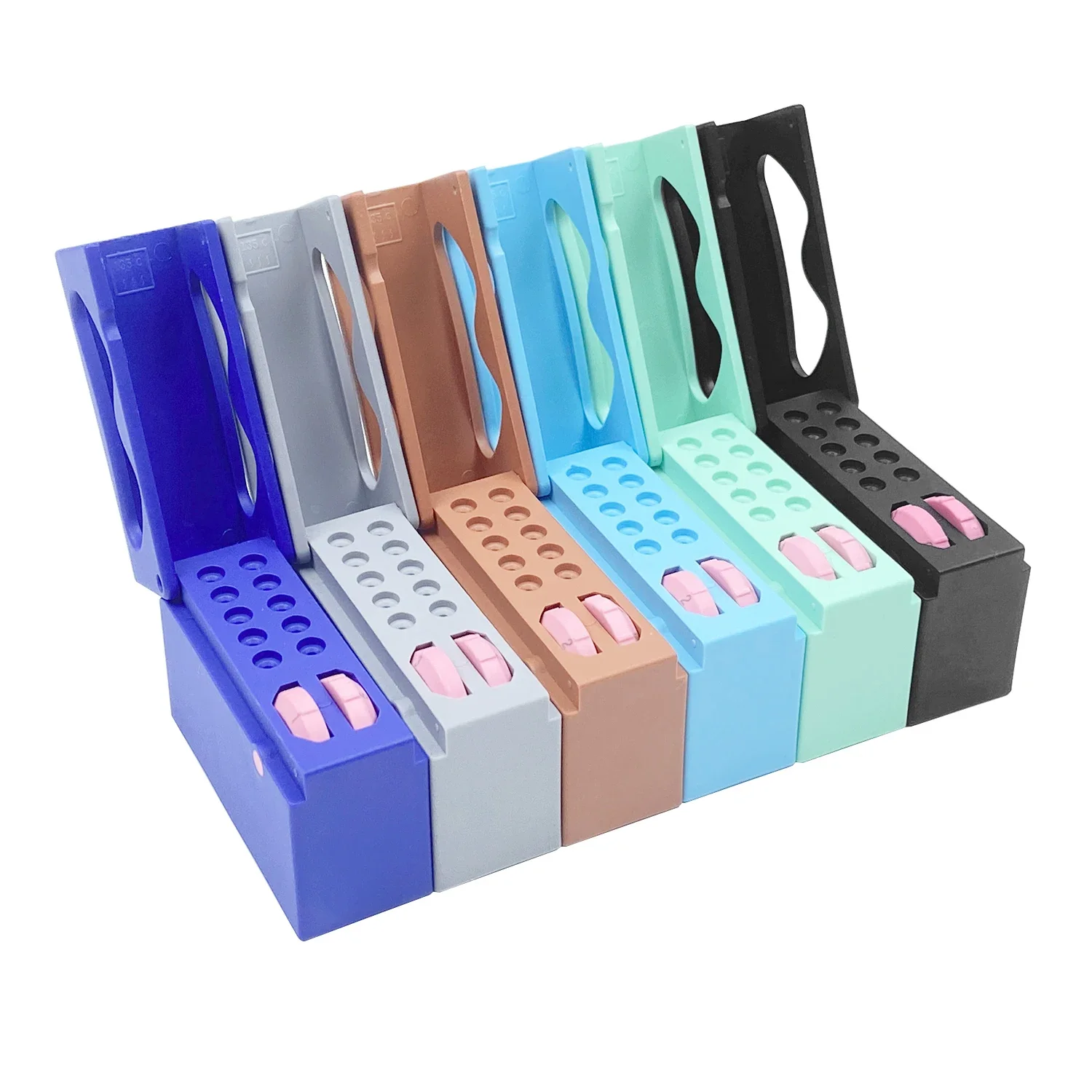 JOLANT 10 Holes Dental Endo Files Disinfection Box Autoclavable With Memory Holder Measuring Counter Oral Care Tools