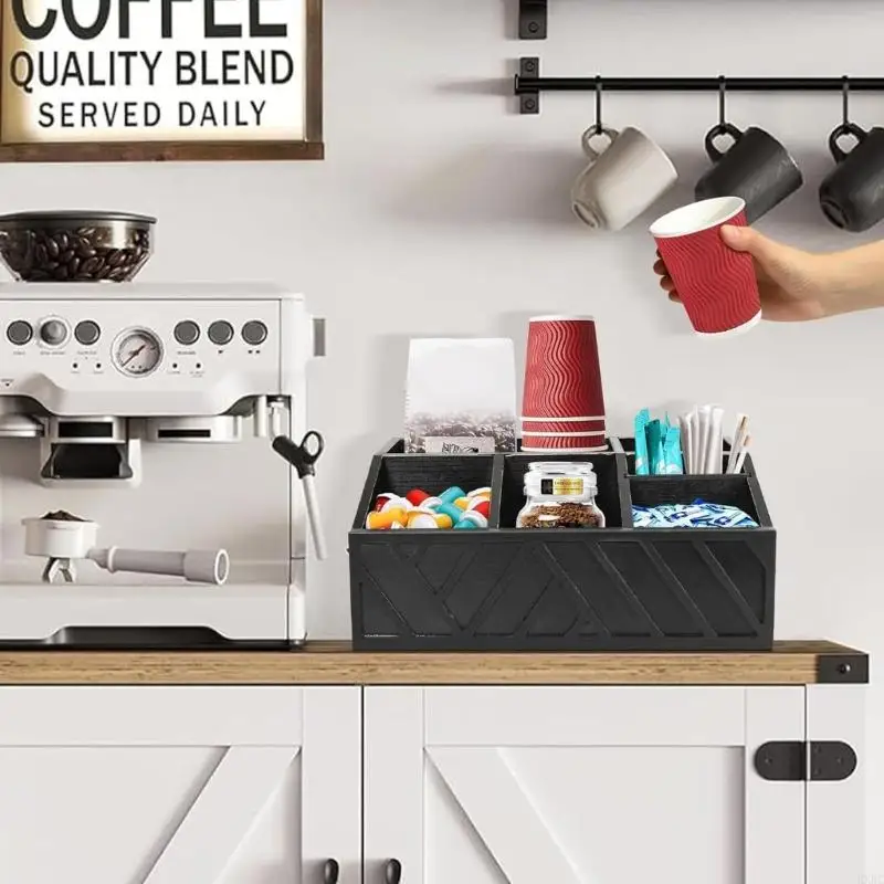

2025 New Portable Coffee Station Storage Box for Neat and Tidying Kitchen Supplies