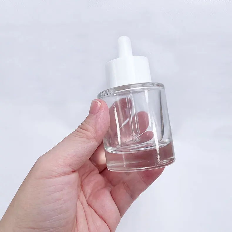 20/30ml/50ml Tropf flasche Klarglas dicker Boden Aroma therapie flüssige Essenz Massage öle Serum pipette Nachfüllung Hautpflege – Detail 2