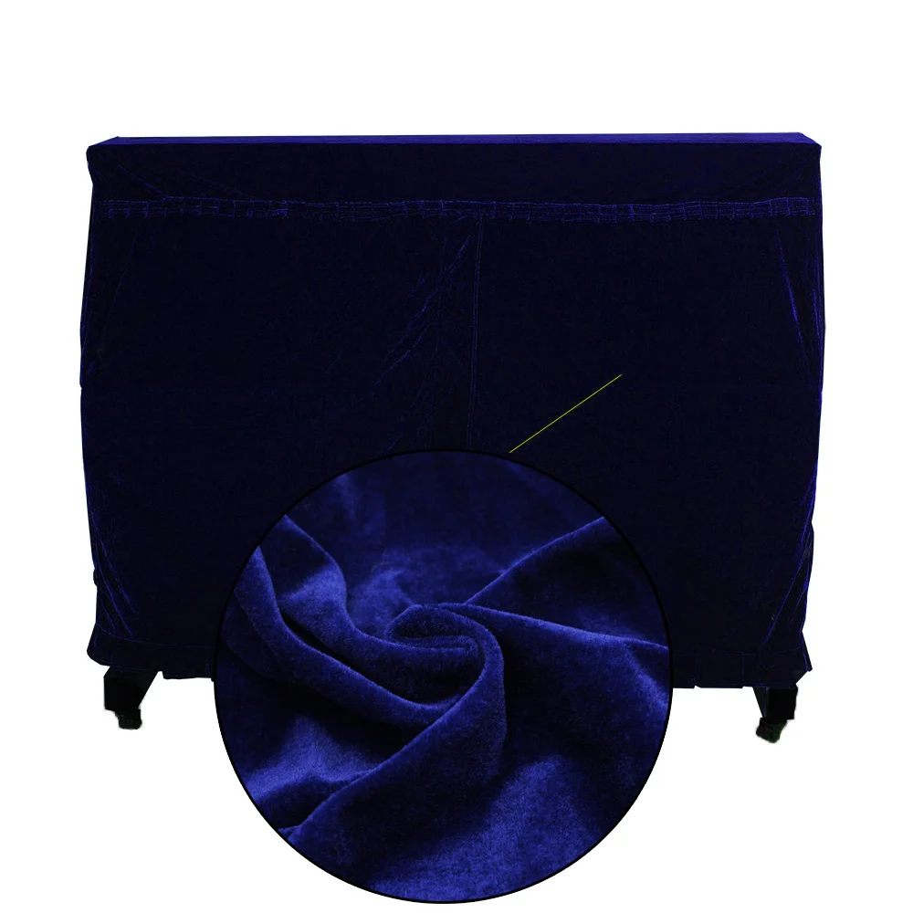 Velvet Piano Cover Full Cover Upright Piano Dust Protection Cover Home Musical Instrument Accessories Decorations