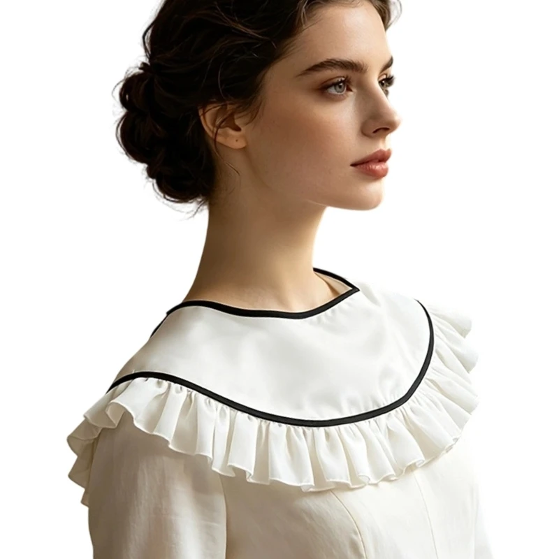 HX6F Detachable Collar Overlay for Dress Accent and Sweater Styling