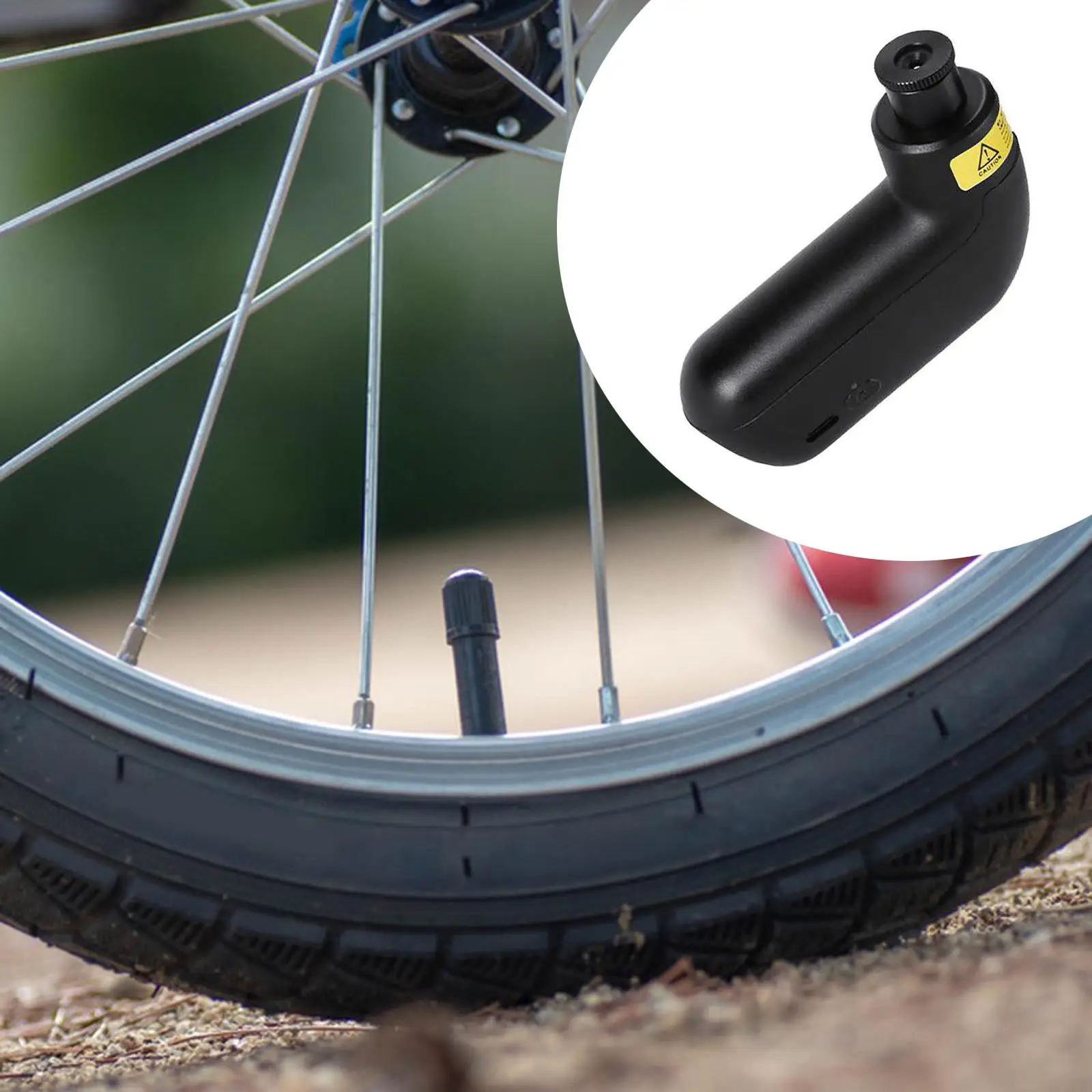 

Bike Tire Inflator Electric Bike Air Pump Small Lightweight Versatile Compact Part Cycling Accessories for Outdoor Activities