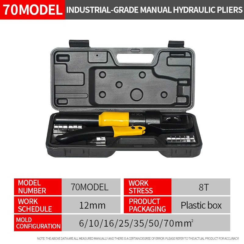 

Ручные гидравлические клещи 4, 6, 10, 16, 25, 35, 50, 70 мм, 2 формы, 8 т, высоковольтный гидравлический обжимной инструмент, клещи для обжима проводки кабеля