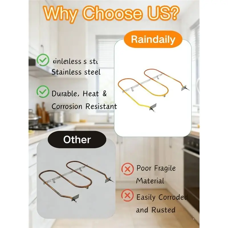 

Нагревательный элемент для духовки WP9760771, совместимый с Whirlpool, KitchenAid, Maytag, GE, JCT910SY1SS, JCTP16GV1BB, замена