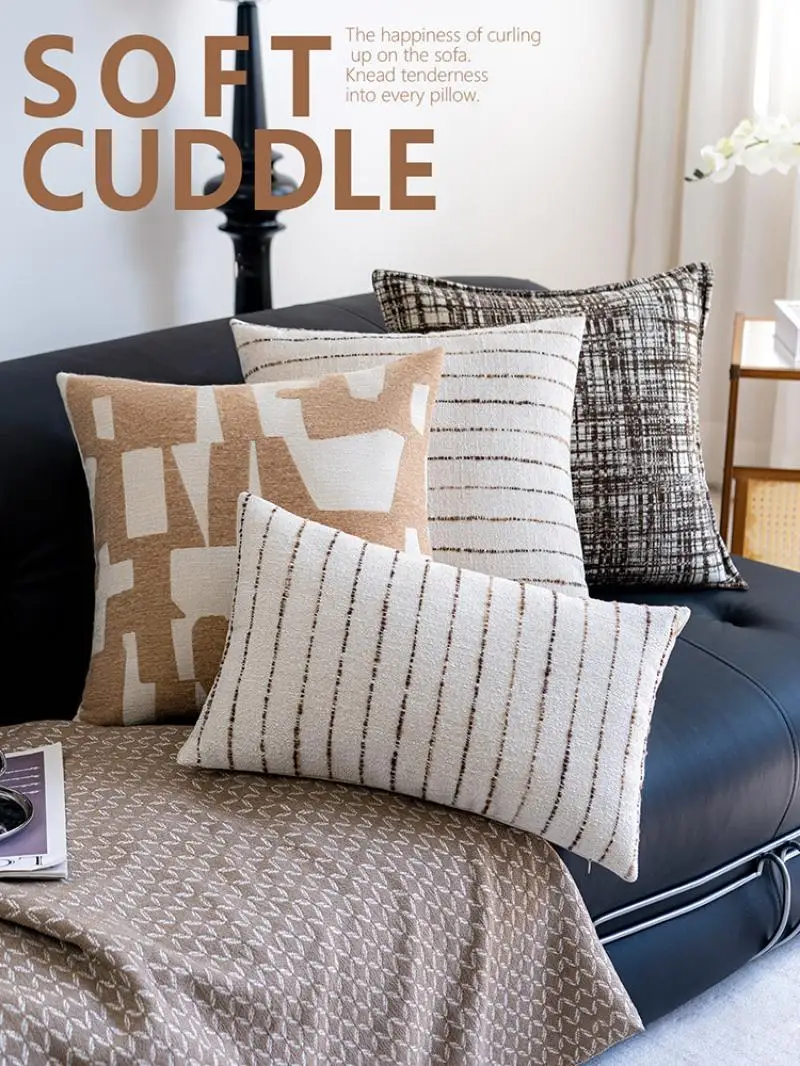 Einfache geometrische Kissenhülle im Luxus-Stil für Wohnzimmer, Sofa, Kopfteil, Dekokissenbezug für Zuhause – Detail 3