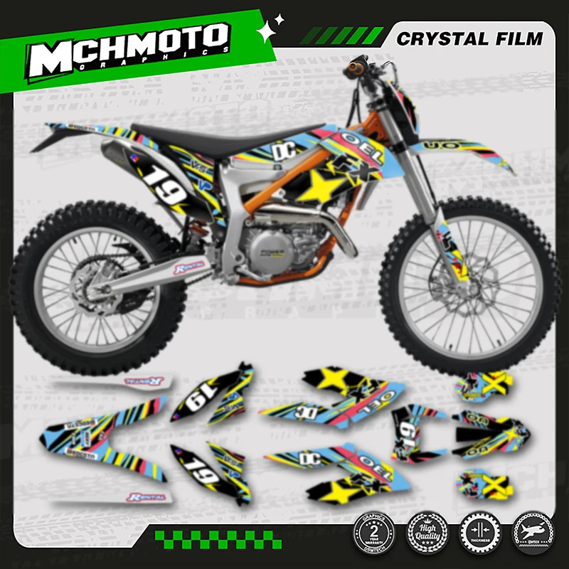 

MCHMFG Complete Graphics Background Decal Stickers Number Name Custom For KTM Freeride 250 300 2012-2017 2018-2020