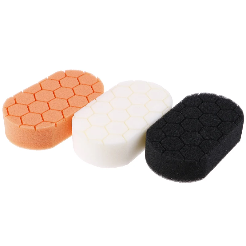 3pcs Hex-logic Hand Applicator Sponge Waxing Pad Polishing Pads Buffing Pads