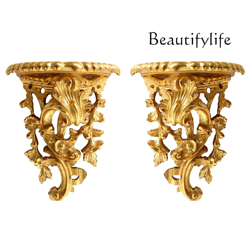 

French European-style engraved pair resin wall support retro home living room background wall decoration wall decoration