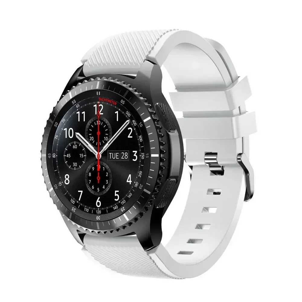 20-mm- und 22-mm-Armband für Samsung Galaxy Watch 5/6/4/3/46 mm/Active 2/Gear S3 Frontier/Sport, Silikonarmband, Huawei GT 4/3/2/2E. – Detail 5