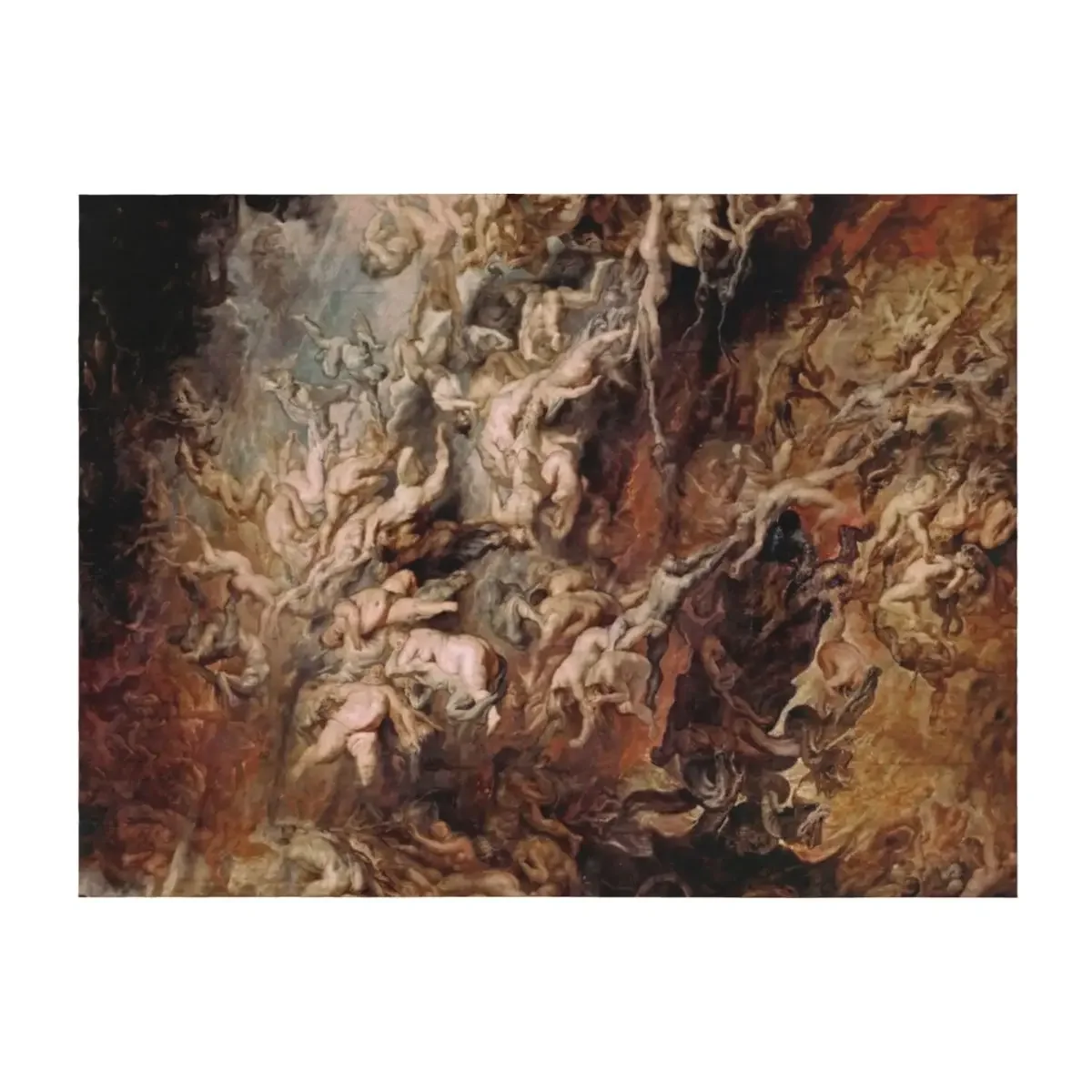

The Great Art: Peter Paul Rubens - The Fall Of The Damned Throw Blanket blankets ands anime Decorative Throw Quilt Blankets