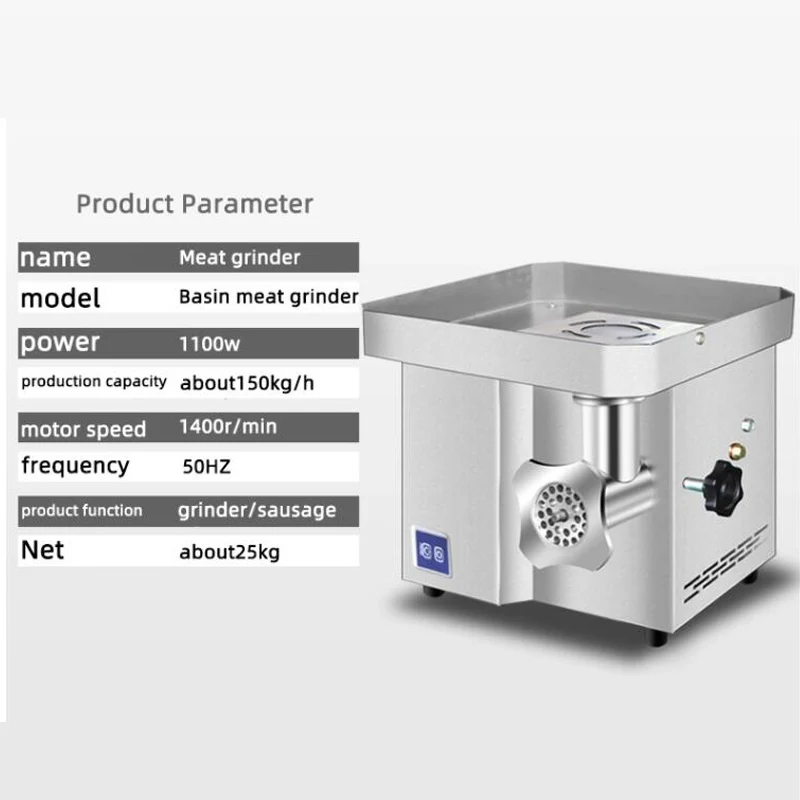 High Power Stainless Steel Meat Grinder Mincer Manual Operation Capacity New Commercial Meat Grinder