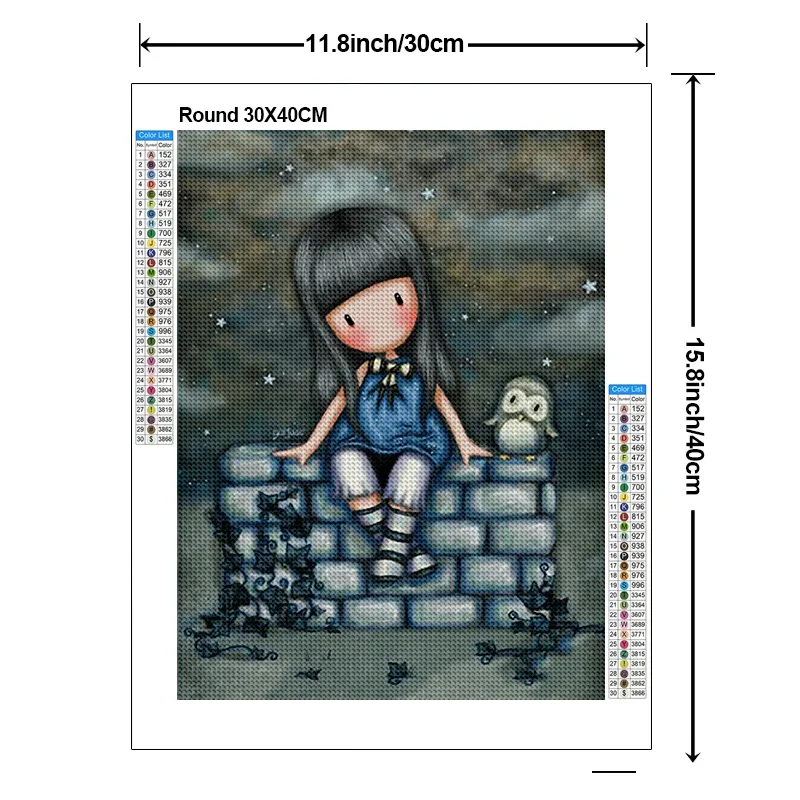 5D DIY Cartoon Cute Girl Diamond Painting Kit Santoro London Gorjuss Cross Embroidery Book Handmade Diamond Mosaic Art Gift