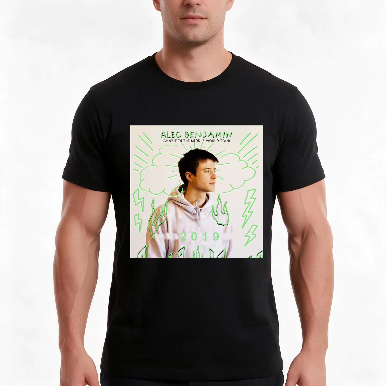 adek alec benjamin glory T-Shirt, Summer Casual Cotton Tee, Oversized Streetwear Tops, Vintage Graphic Print, Unisex Men Women